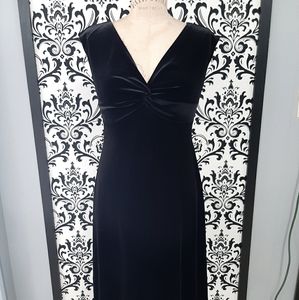 Black Stretch Velvet Dress